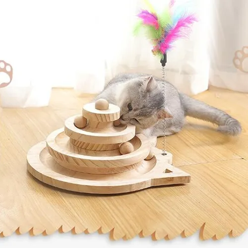 ねこちゃんプレゼントBOX【木製・組み立て式・大型